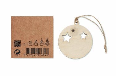 Logotrade promotional merchandise photo of: Wooden bauble shape hanger